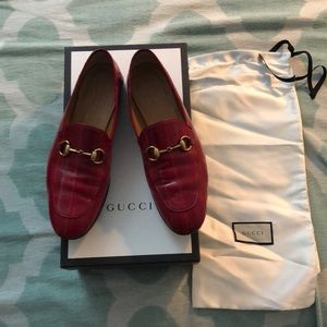 Gucci eel skin horsebit loafer